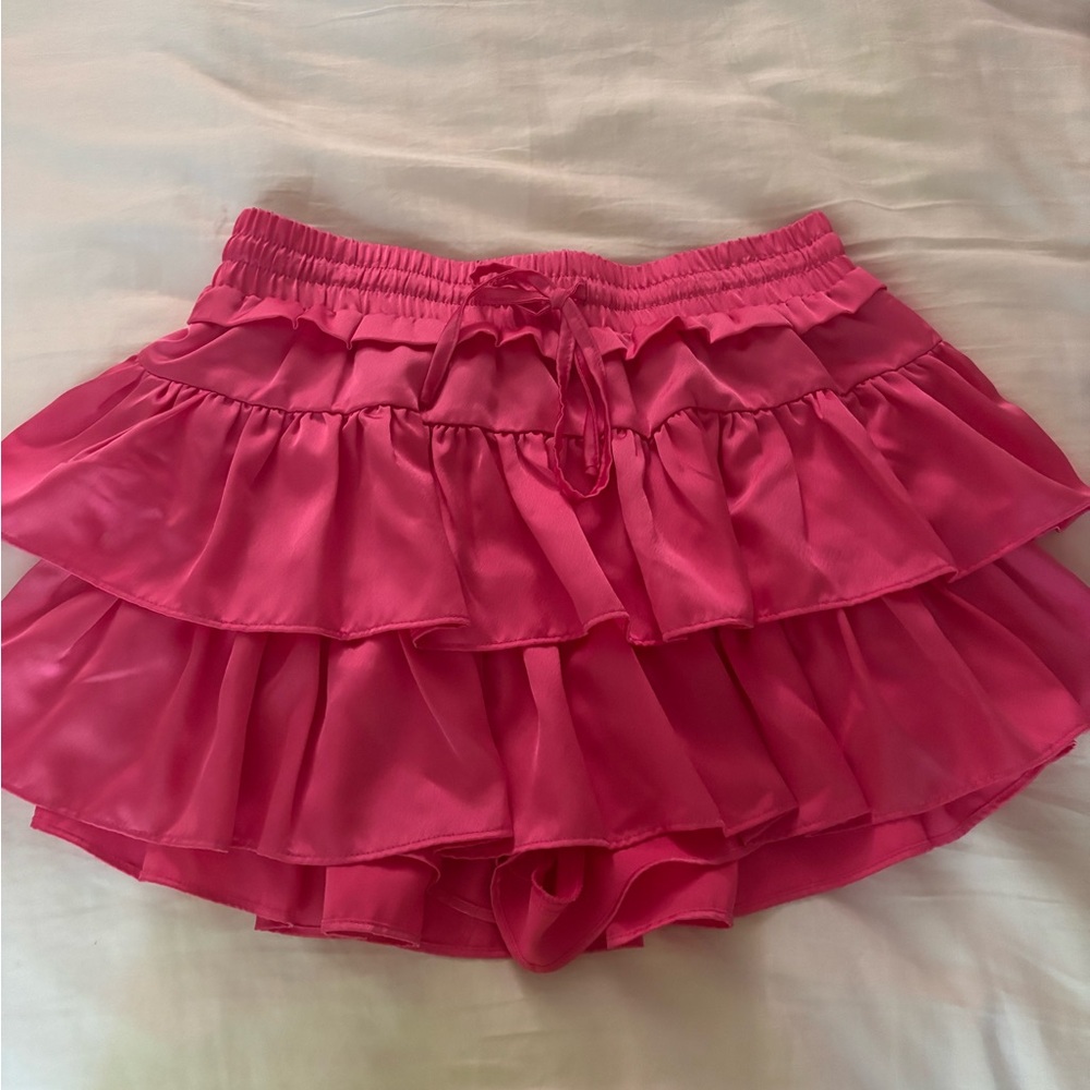 Triple Threads Pink ruffle skort